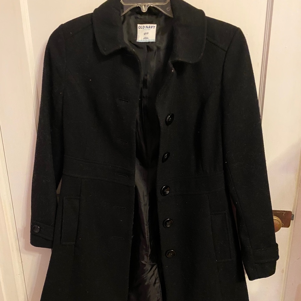 Mid-length Black Old Navy Peacoat